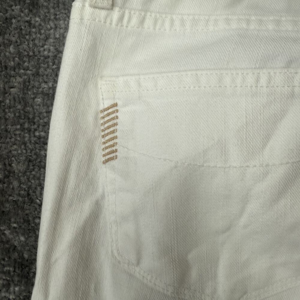 Paige Jeans Womens 29 White Roxbury Crop Premium Denim Stretch Skinny Pants USA - Picture 12 of 13